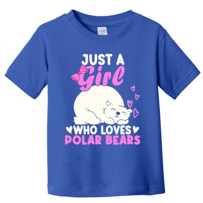 Girl Who Loves Polar Bear | North Pole | Cute Polar Bear Toddler T-Shirt