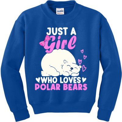 Girl Who Loves Polar Bear | North Pole | Cute Polar Bear Kids Sweatshirt