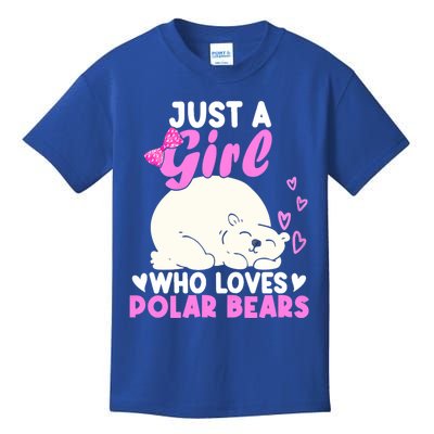 Girl Who Loves Polar Bear | North Pole | Cute Polar Bear Kids T-Shirt