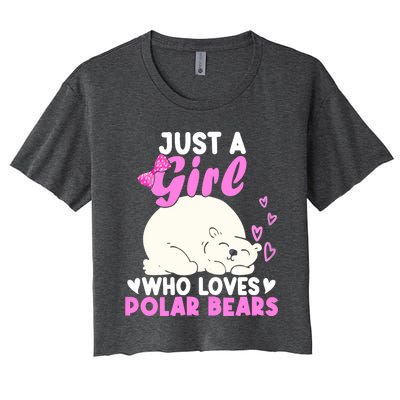 Girl Who Loves Polar Bear | North Pole | Cute Polar Bear Women's Crop Top Tee