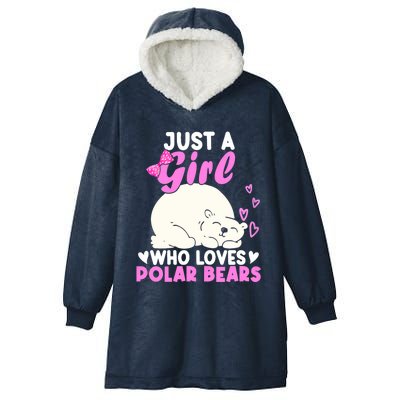 Girl Who Loves Polar Bear | North Pole | Cute Polar Bear Hooded Wearable Blanket