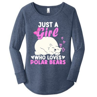 Girl Who Loves Polar Bear | North Pole | Cute Polar Bear Women's Perfect Tri Tunic Long Sleeve Shirt