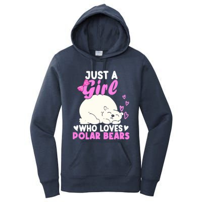 Girl Who Loves Polar Bear | North Pole | Cute Polar Bear Women's Pullover Hoodie