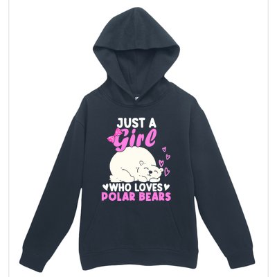 Girl Who Loves Polar Bear | North Pole | Cute Polar Bear Urban Pullover Hoodie