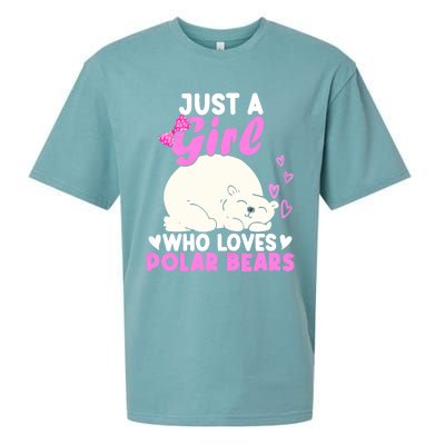 Girl Who Loves Polar Bear | North Pole | Cute Polar Bear Sueded Cloud Jersey T-Shirt