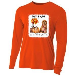 Girl Who Loves Fall And Goldendoodles Gift Cooling Performance Long Sleeve Crew