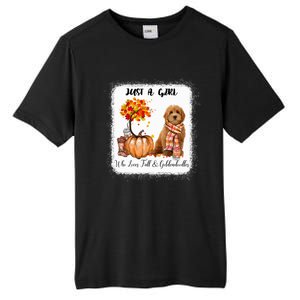 Girl Who Loves Fall And Goldendoodles Gift Tall Fusion ChromaSoft Performance T-Shirt