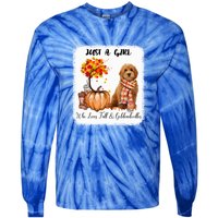 Girl Who Loves Fall And Goldendoodles Gift Tie-Dye Long Sleeve Shirt