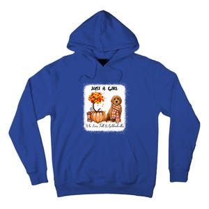 Girl Who Loves Fall And Goldendoodles Gift Tall Hoodie