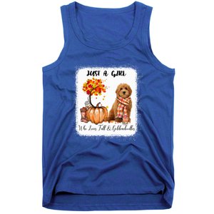 Girl Who Loves Fall And Goldendoodles Gift Tank Top