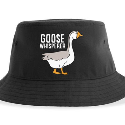 Goose Whisperer Love Goose Bird Lover Gift Funny Goose Sustainable Bucket Hat