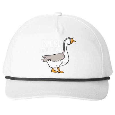 Goose Whisperer Love Goose Bird Lover Gift Funny Goose Snapback Five-Panel Rope Hat