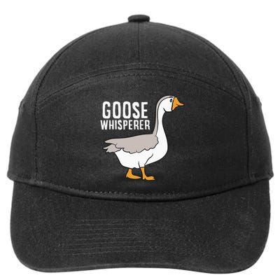 Goose Whisperer Love Goose Bird Lover Gift Funny Goose 7-Panel Snapback Hat