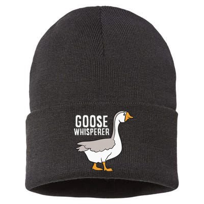 Goose Whisperer Love Goose Bird Lover Gift Funny Goose Sustainable Knit Beanie