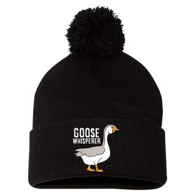 Goose Whisperer Love Goose Bird Lover Gift Funny Goose Pom Pom 12in Knit Beanie