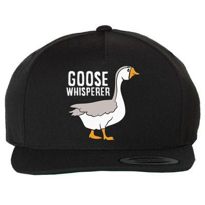 Goose Whisperer Love Goose Bird Lover Gift Funny Goose Wool Snapback Cap