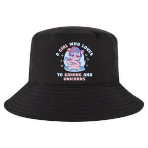 Gaming Who Loves Gaming And Unicorns Mythical Gift Cool Comfort Performance Bucket Hat