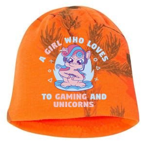 Gaming Who Loves Gaming And Unicorns Mythical Gift Kati - Camo Knit Beanie