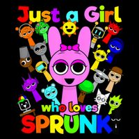 Girl who loves Sprunki for Birthday Decoration Wenda Pinki  Drawstring Bag