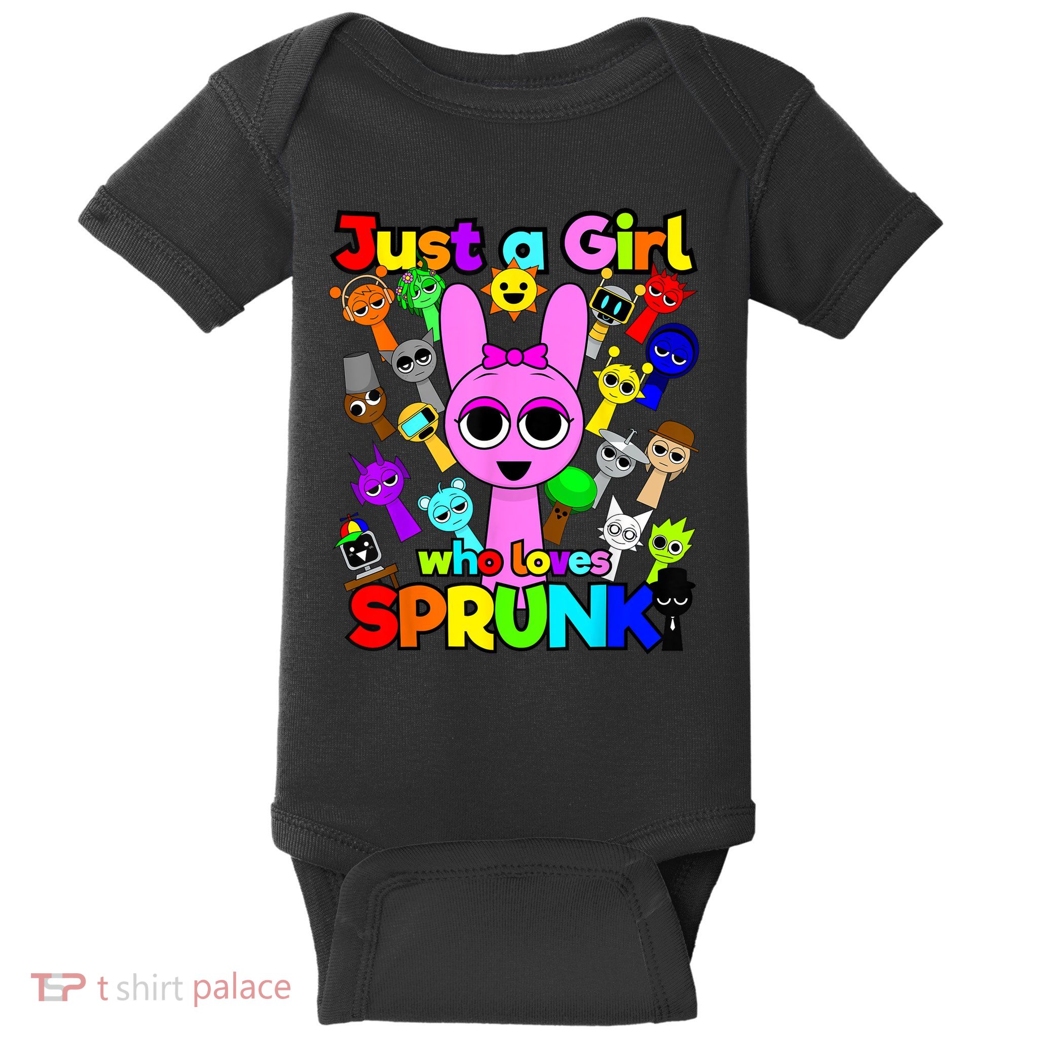 Girl who loves Sprunki for Birthday Decoration Wenda Pinki  Baby Bodysuit