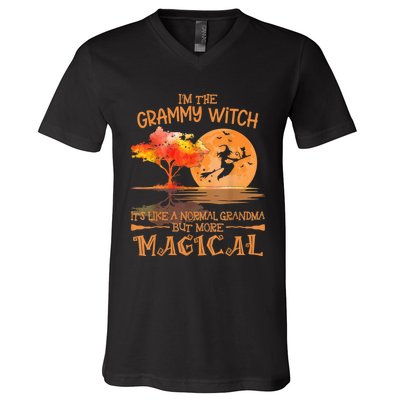 Grammy Witch Like Normal Grandma Buy Magical Halloween V-Neck T-Shirt