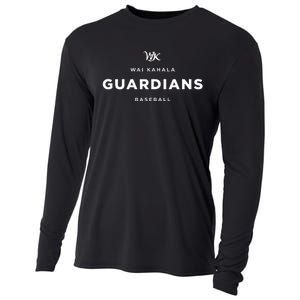 G.U.A.R.D.I.A.N.S White Logo And Text Cooling Performance Long Sleeve Crew