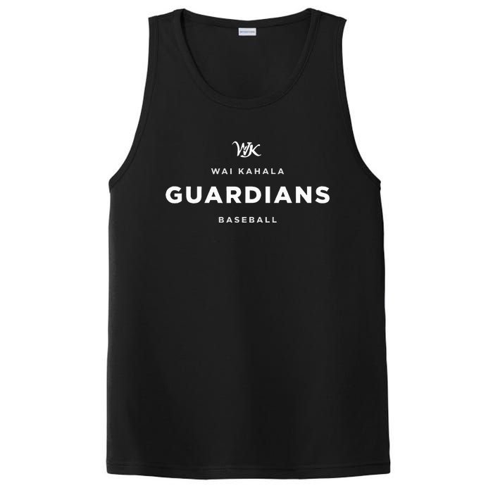 G.U.A.R.D.I.A.N.S White Logo And Text PosiCharge Competitor Tank