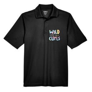 Girls Wild Like My Curls Funny Curly Hair Le Tie Dye Men's Origin Performance Pique Polo