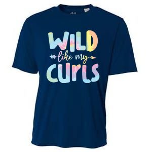 Girls Wild Like My Curls Funny Curly Hair Le Tie Dye Cooling Performance Crew T-Shirt