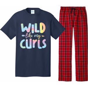 Girls Wild Like My Curls Funny Curly Hair Le Tie Dye Pajama Set