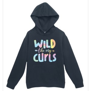 Girls Wild Like My Curls Funny Curly Hair Le Tie Dye Urban Pullover Hoodie