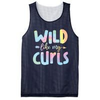 Girls Wild Like My Curls Funny Curly Hair Le Tie Dye Mesh Reversible Basketball Jersey Tank