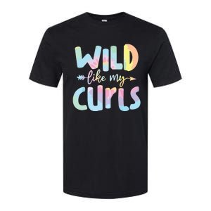 Girls Wild Like My Curls Funny Curly Hair Le Tie Dye Softstyle CVC T-Shirt