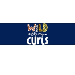 Girls Wild Like My Curls Funny Curly Hair Leopard Bumper Sticker