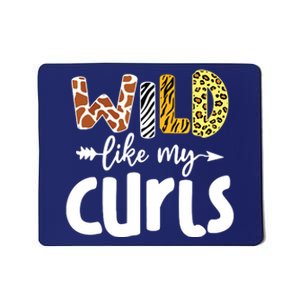 Girls Wild Like My Curls Funny Curly Hair Leopard Mousepad