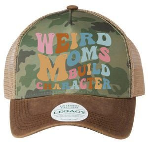 Groovy Weird Moms Build Character, Overstimulated Mom Legacy Tie Dye Trucker Hat