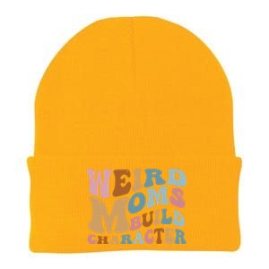 Groovy Weird Moms Build Character, Overstimulated Mom Knit Cap Winter Beanie