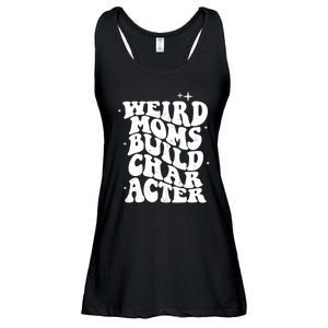 Groovy Weird Moms Build Character, Overstimulated Mom Ladies Essential Flowy Tank