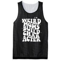 Groovy Weird Moms Build Character, Overstimulated Mom Mesh Reversible Basketball Jersey Tank