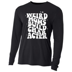 Groovy Weird Moms Build Character, Overstimulated Mom Cooling Performance Long Sleeve Crew