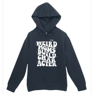 Groovy Weird Moms Build Character, Overstimulated Mom Urban Pullover Hoodie