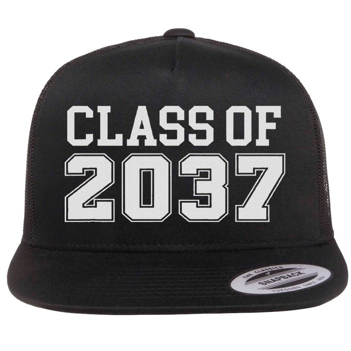 Grow With Me Class Of 2037 Kindergarten To Graduation Flat Bill Trucker Hat