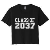 Grow With Me Class Of 2037 Kindergarten To Graduation Women's Crop Top Tee