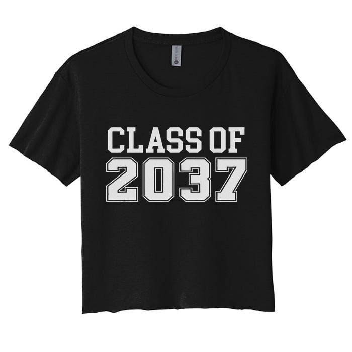 Grow With Me Class Of 2037 Kindergarten To Graduation Women's Crop Top Tee