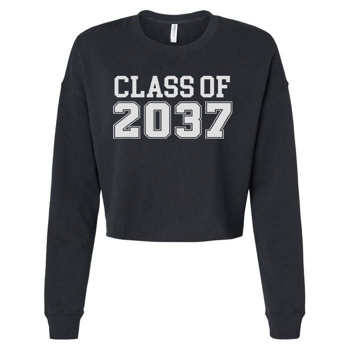 Grow With Me Class Of 2037 Kindergarten To Graduation Cropped Pullover Crew