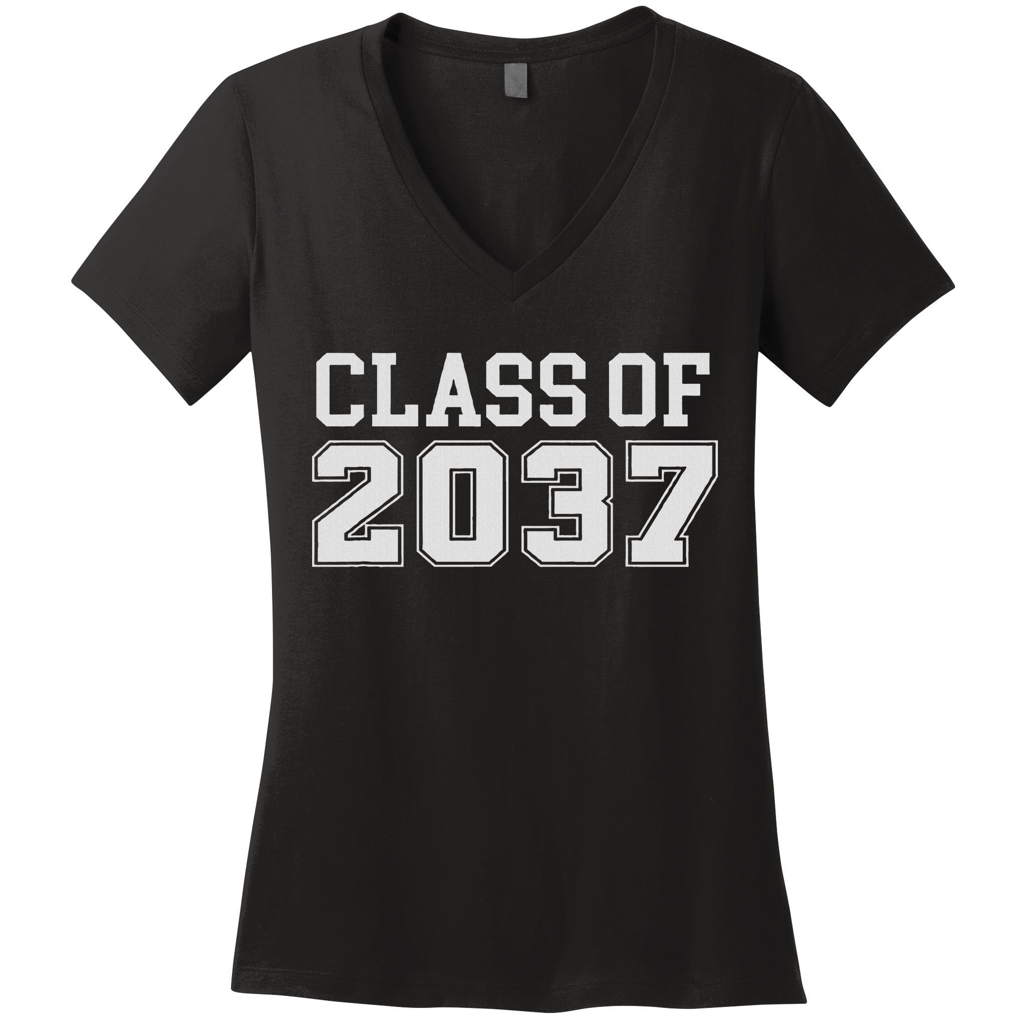 Grow With Me Class Of 2037 Kindergarten To Graduation Women's V-Neck T-Shirt