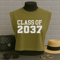 Grow With Me Class Of 2037 Kindergarten To Graduation Garment-Dyed Women's Muscle Tee