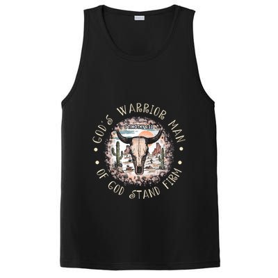 God&39;S Warrior Man Of God Stand Firm Bull Skull Desert PosiCharge Competitor Tank