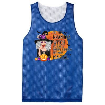 Grandma Witch More Magical And Awesome Halloween Nana Gift Mesh Reversible Basketball Jersey Tank