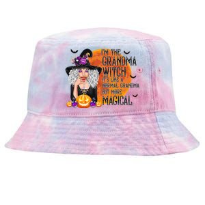 Grandma Witch More Magical And Awesome Halloween Nana Gift Tie-Dyed Bucket Hat